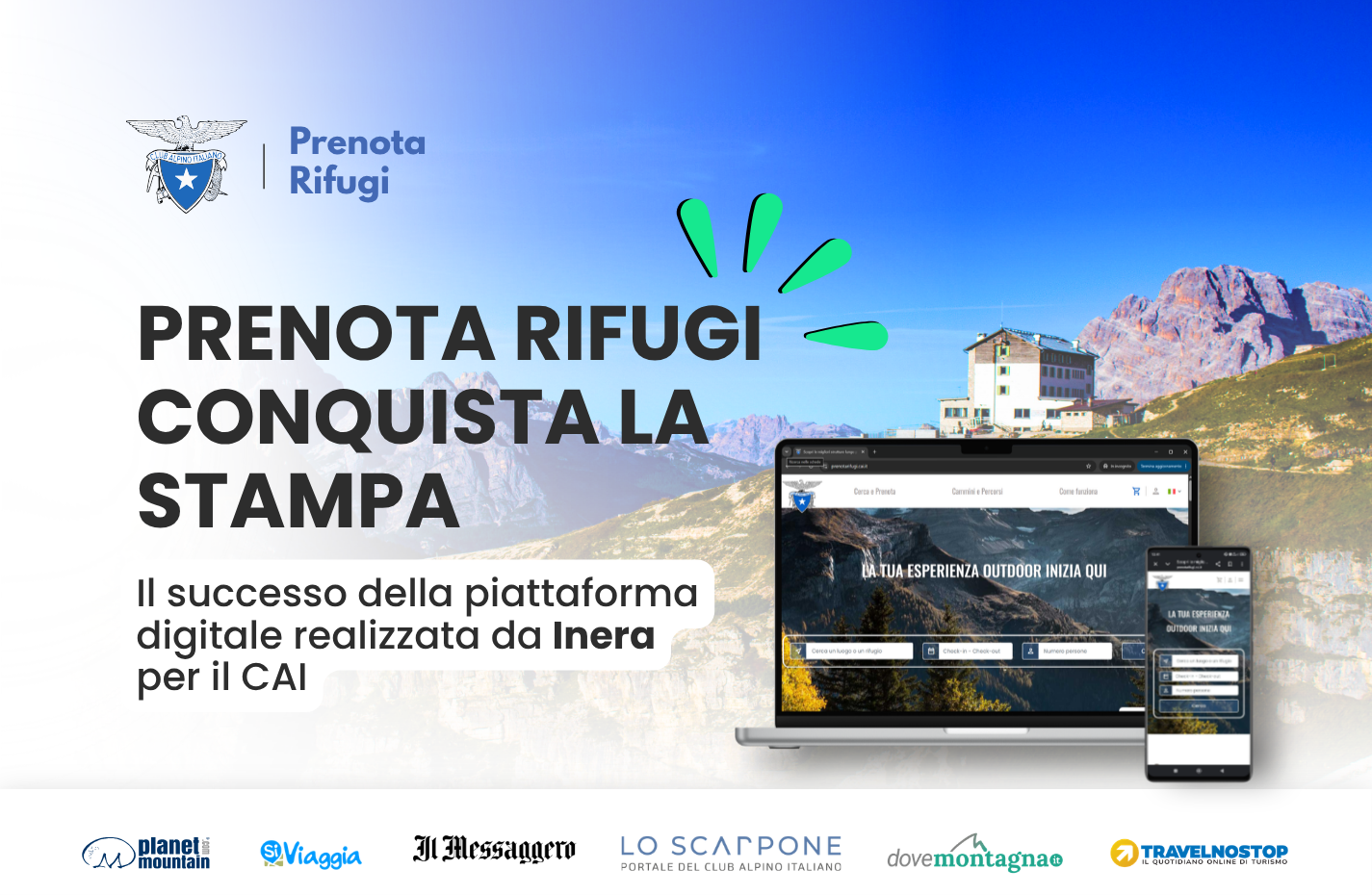 Prenota Rifugi conquista la stampa